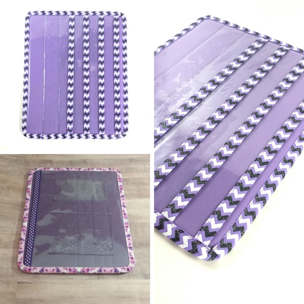 JW Tract and Magazine Holder Ministry Service Organizer Folder - PURPLE - Made to Order - with Contact Card and Meeting Invitation pockets