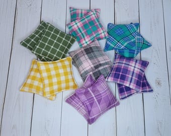 Flannel Hand Warmer Set: Reusable Jasmine Rice Microwavable Hot Pack