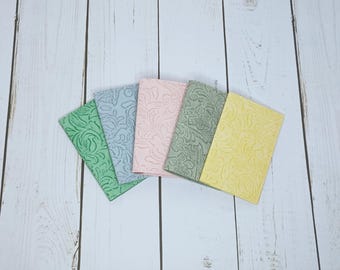 Contact Card Holder: Faux Leather Western Floral Slim Wallet