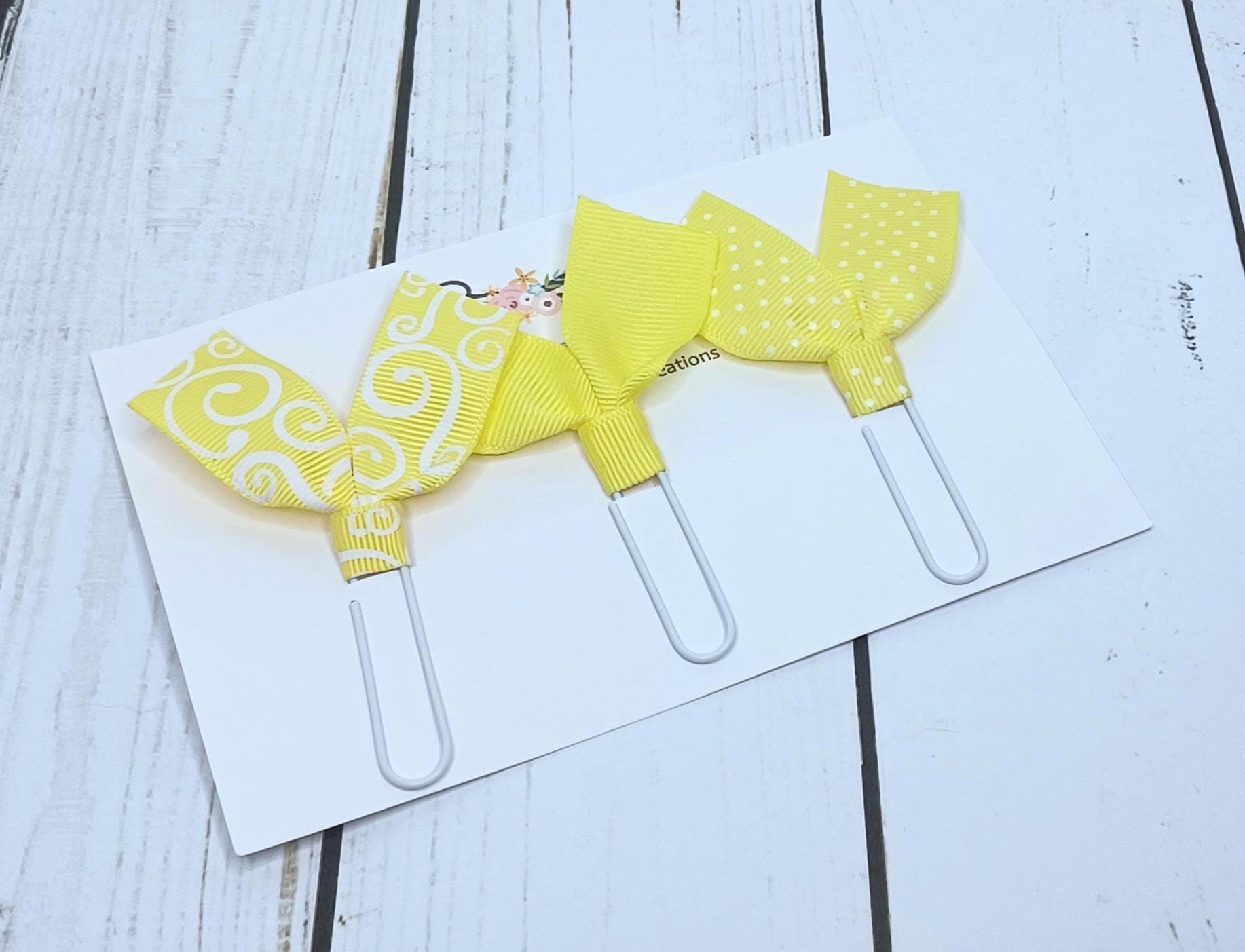 Paperclip Ribbon Bookmarks Ribbon Paperclip Bookmarks: Brown Yellow Orange Ribbon Page Marker ...