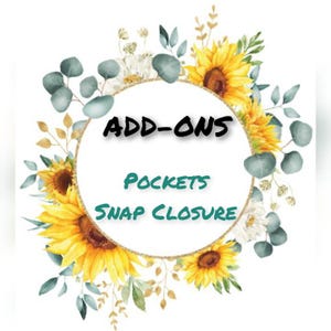 ADD-ONS for Bible Cover - Pockets | Snap Closure