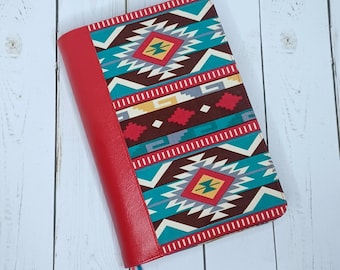 Custom Bible Cover: Handmade Aztec Tribal Western Fabric Book Cover