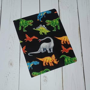 Custom Bible Cover: Handmade Dinosaur Cotton Fabric Book Cover