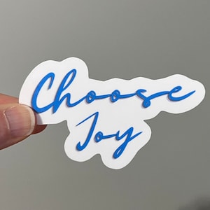 Choose Joy glossy vinyl sticker, Available in 3” and 7”, inspirational quote, Romans 15:13