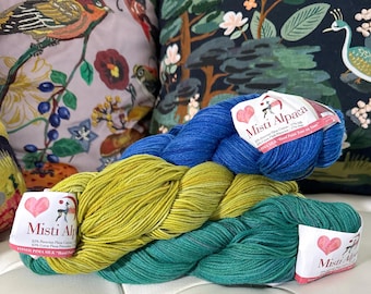 Vente à emporter ! Fils Tonos Pima Silk DK Misti Alpaga (Plusieurs couleurs froides)
