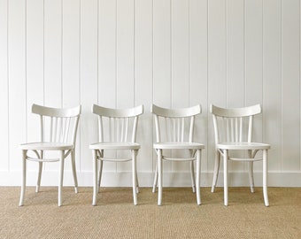 A Vintage Set of 3 White Chairs