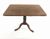 An Antique English 18th Century Mahogany and Oak Tilt-top Table c1780