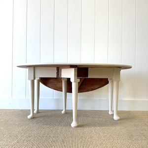 An Antique Pine Oval Drop Leaf Kitchen Dining Table - Etsy