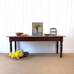 An Antique Pine 6.5ft Server Sideboard or Console Table