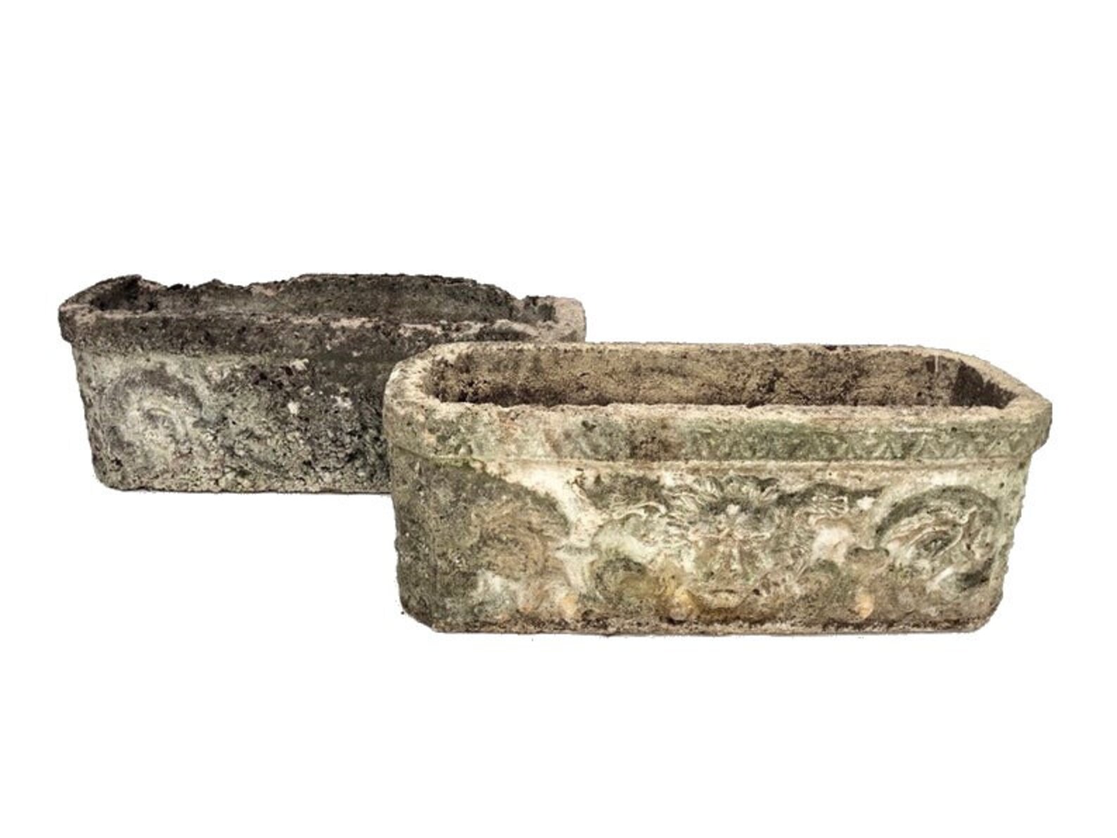 A Pair of Ancient English Garden Planters with Etsy