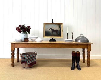 An Antique Pine 8.5ft Server Sideboard or Console Table