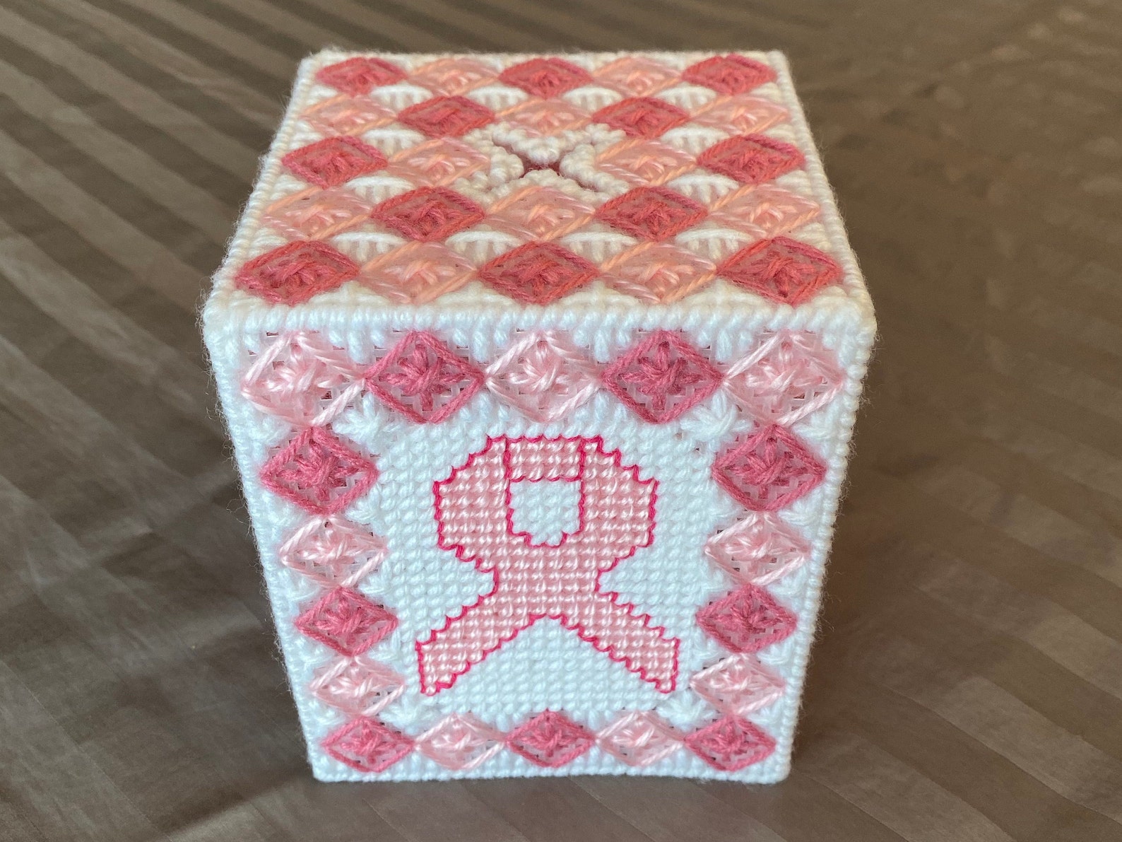 Pink Ribbon Tissue Handmade Pink Ribbon Tissue Box Cover | Breast Cancer Awareness - Etsy