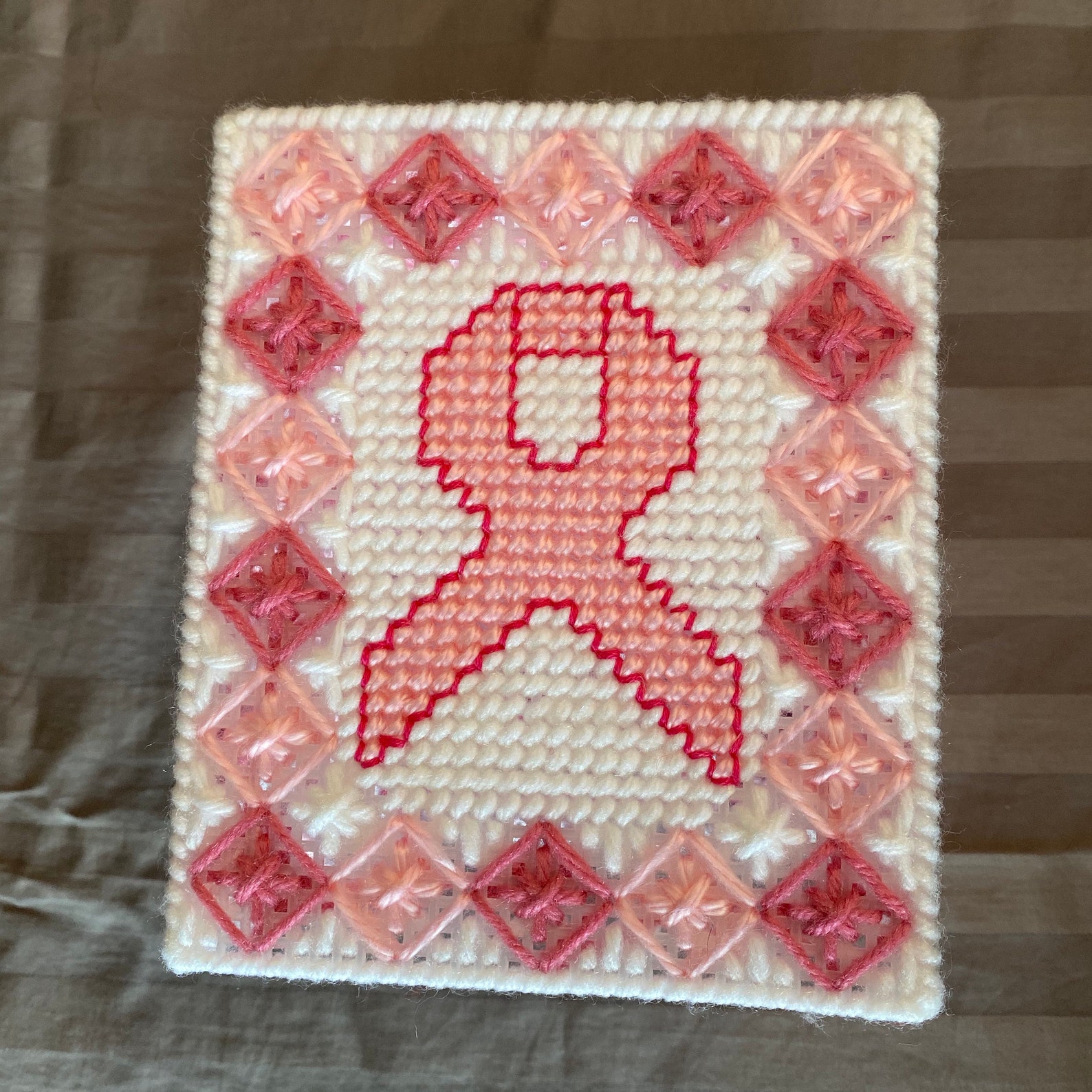 Pink Ribbon Tissue Handmade Pink Ribbon Tissue Box Cover | Breast Cancer Awareness - Etsy
