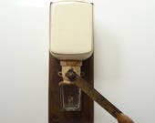 Antique French Sarregumines wall mounted coffee grinder coffee mill. Cafe decor. Coffee display. vintage shop display. vintage cafe