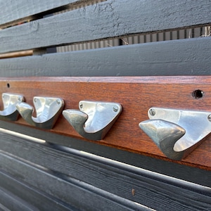 Vintage hat and coat hooks. Vintage school coat hooks, Mid century coat rack, wall hooks, scandi decor, coat pegs, vintage coat rack