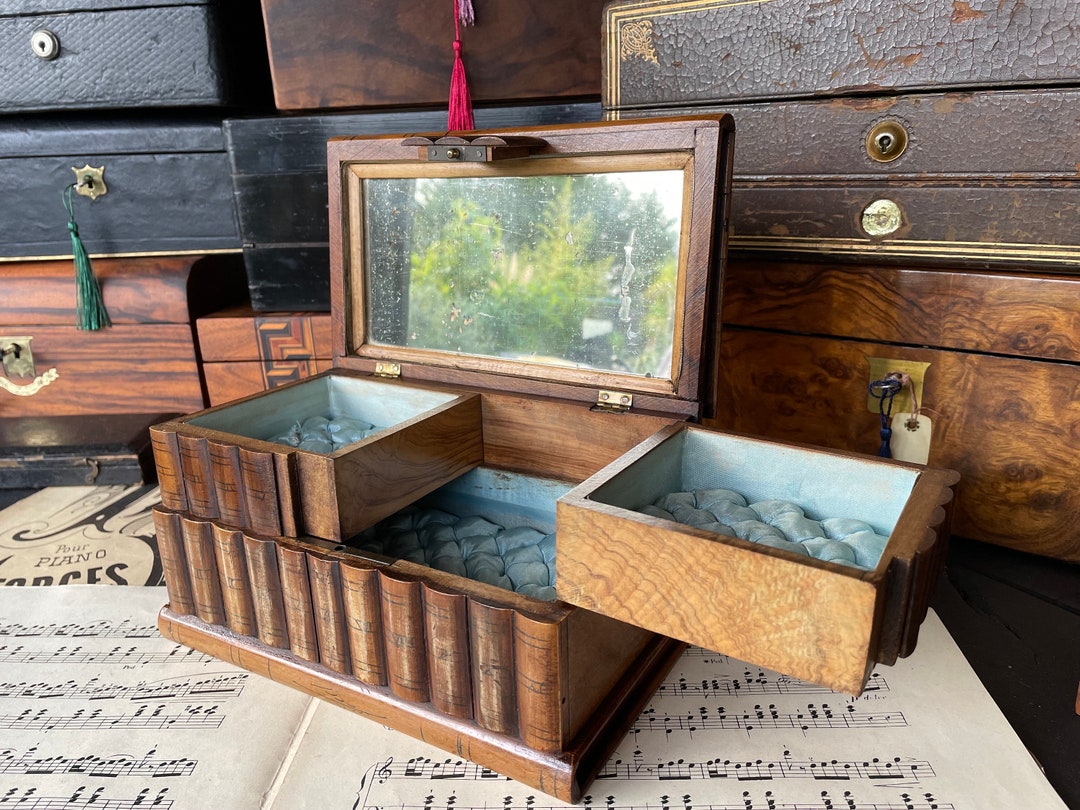 Antique Italian Sorrento Ware Sewing Box, Vintage Italian Box, Sewing