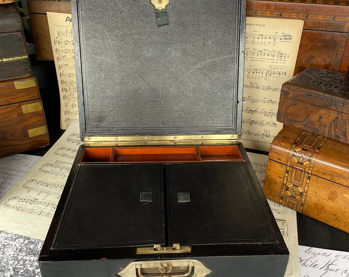 Antique Stationary Box, Vintage Stationery Box, Writing Case, Writing