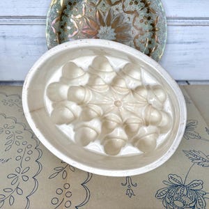 Antique English pottery jelly mould jello mold, cake tin, Victorian jelly mould, brioche mould, rustic ironstone ceramic mould, kitchenalia