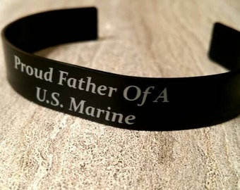 Engraved Cuff Bracelet, Handwritten Laser Engraved Bracelet, Men&#39;s Jewelry - For Him