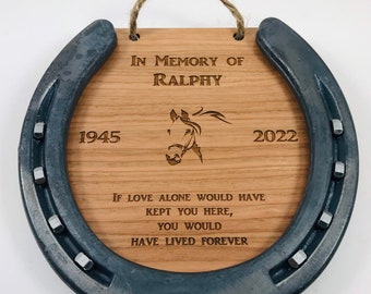 Horse Loss Memorial Gift, Equine memorial gift, Passing of Horse, Customized Horseshoe, Passing of Horse Memorial, Horse Remembrance Gift