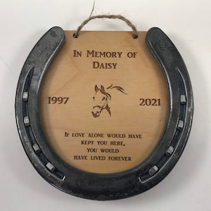 Horse Memorial, Horse Loss Gift, Horse Remembrance Gift, Pet loss gift, Customized Horseshoe, Personalized Horseshoe, pet remembrance gift