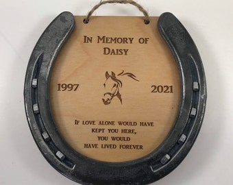 Horse Loss Memorial Gift, Equine memorial gift, Passing of Horse, Customized Horseshoe, Passing of Horse Memorial, Horse Remembrance Gift