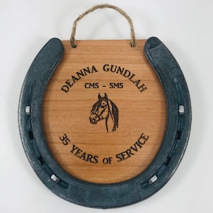 Personalisiertes Hufeisen, graviertes Hufeisen, Geschenk für neues Zuhause, Einweihungsgeschenk, individuelles Hufeisen, hergestelltes Geschenk, Bauernhofname Geschenk, Pferd
