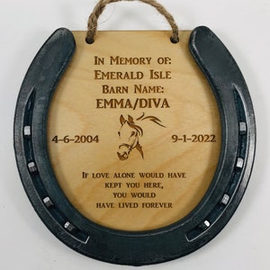 Horse Memorial, Horse Loss Gift, Engraved Horseshoe, Pet loss gift, Customized Horseshoe, Personalized Horseshoe, pet remembrance gift