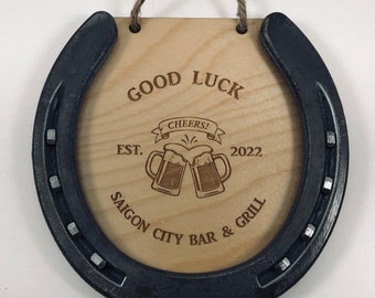 Retirement plaque, teacher retirement, appreciation gift, corporate plaque, award, engraved plaque, horseshoe retirement, professor Gift
