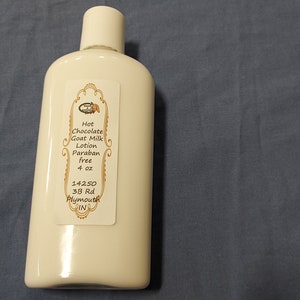 Loción de leche de cabra de chocolate caliente