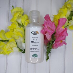Loción de leche de cabra de Patchouli