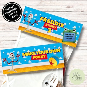 Toy Story Inspired Make Your Own Forky | Bag Topper | Editable Canva Template (Digital Download)