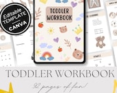 Editable Toddler Workbook Canva Template – 92 Page Learning Activity Pack