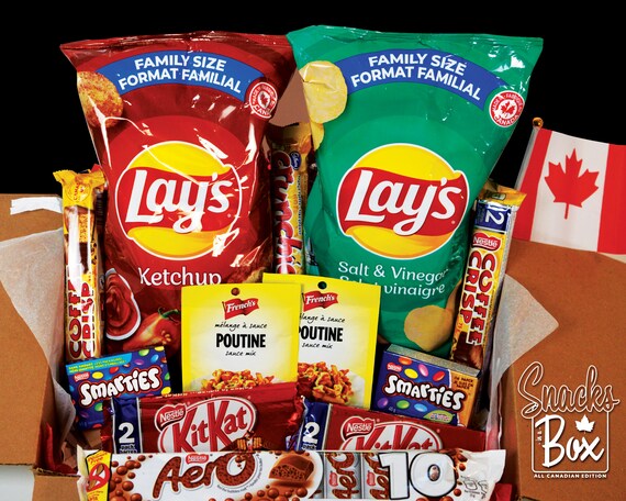 Snack Box Canadian Snack Box Care Package Canada Snacks in a Box All Canadian Edition Etsy UK