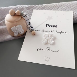 Scatola dei denti con lettera della fatina dei denti personalizzata con motivo dei denti - Il regalo perfetto della fatina dei denti, lettera della fatina dei denti, scatola dei denti personalizzata
