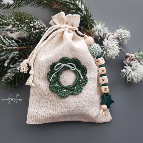 6 Weihnachtsbeutel Aus Baumwolle – Mit Weihnachtsmann Motiv, 30x20 Cm, Nachhaltige Geschenkverpackung