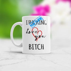 I Love You Gift idea I F*cking Love You Bitch, Girlfriend Day Coffee Mug, Best Friend Birthday Gift, girlfriend fiance wife Valentines gift