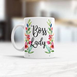 Boss Lady Mug, Boss coffee Mug, Gift for Boss Lady, Funny Office cup, I'm The Boss ceramic tea mug, Lady Boss Mug, Boss Lady Coffee Mugs image 1
