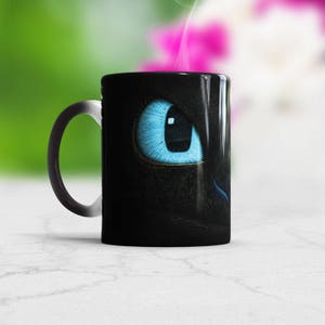 Dragon couleur changeant Mug cadeau pour les amateurs de Dragon, anniversaire cadeau Magic tasse à café, bday cadeau pour petit garçon, tasse de chapeau de Dragon Mug enfant
