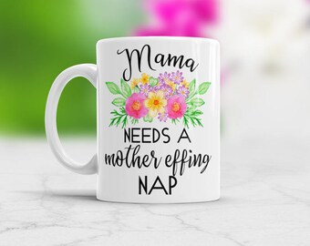 Kubek na kawę Mama Needs a Nap Mom Life, zabawny prezent dla nowej mamy, prezent na baby shower