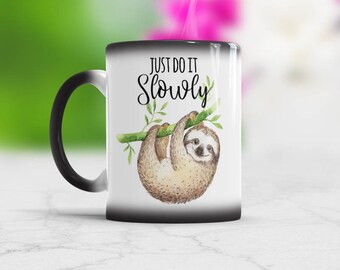 Rolig sloth-mugg för födelsedagspresent