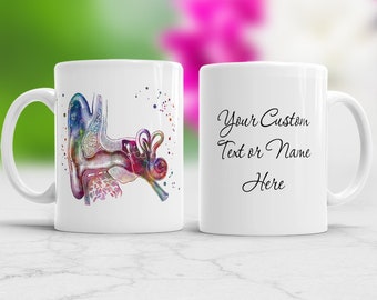 Custom Mug for Audiology Doctor, Audiologist coffee mug, Personalized Graduation, Retirement, Promotion, Thank you Present for him or her