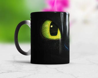 Magische mok draken, van kleur veranderende mok, cadeau voor drakenliefhebbers, verjaardagscadeau - mok koffie - thee, valentijnscadeau draak