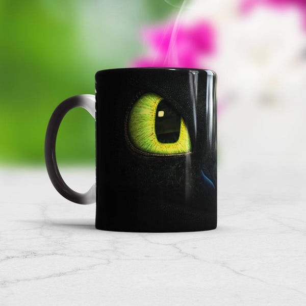 Dragon Magic Mug, Color Changing Mug, Gift for the Dragon lovers, Birthday Gift - Coffee - Tea Mug, Your Dragon Valentines Gift