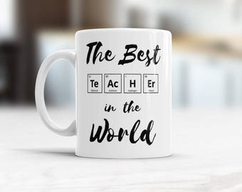 Chemistry Teacher, Chemistry coffee Mug, The Best teacher in the World, Gift for teacher, Thank you teacher mug, Chemistry mug, teacher gift