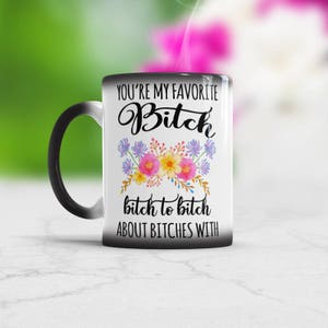 Favorite Bitch Color Changing Mug Youre My Favorite Bitch Funny Gift For Best Friend Birthday Present for Bff Heat Sensitive Coffee Cup