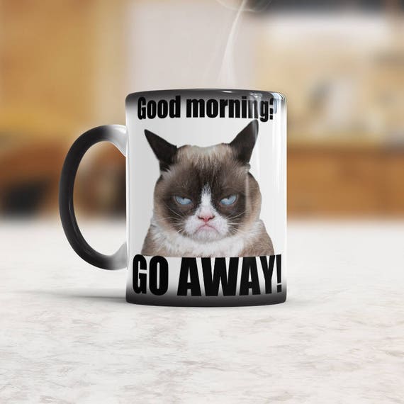 Tazze divertenti GATTO - Odio la gente al mattino. Il gadget regalo per la  tazza con gatto più divertente, 350 milligrams
