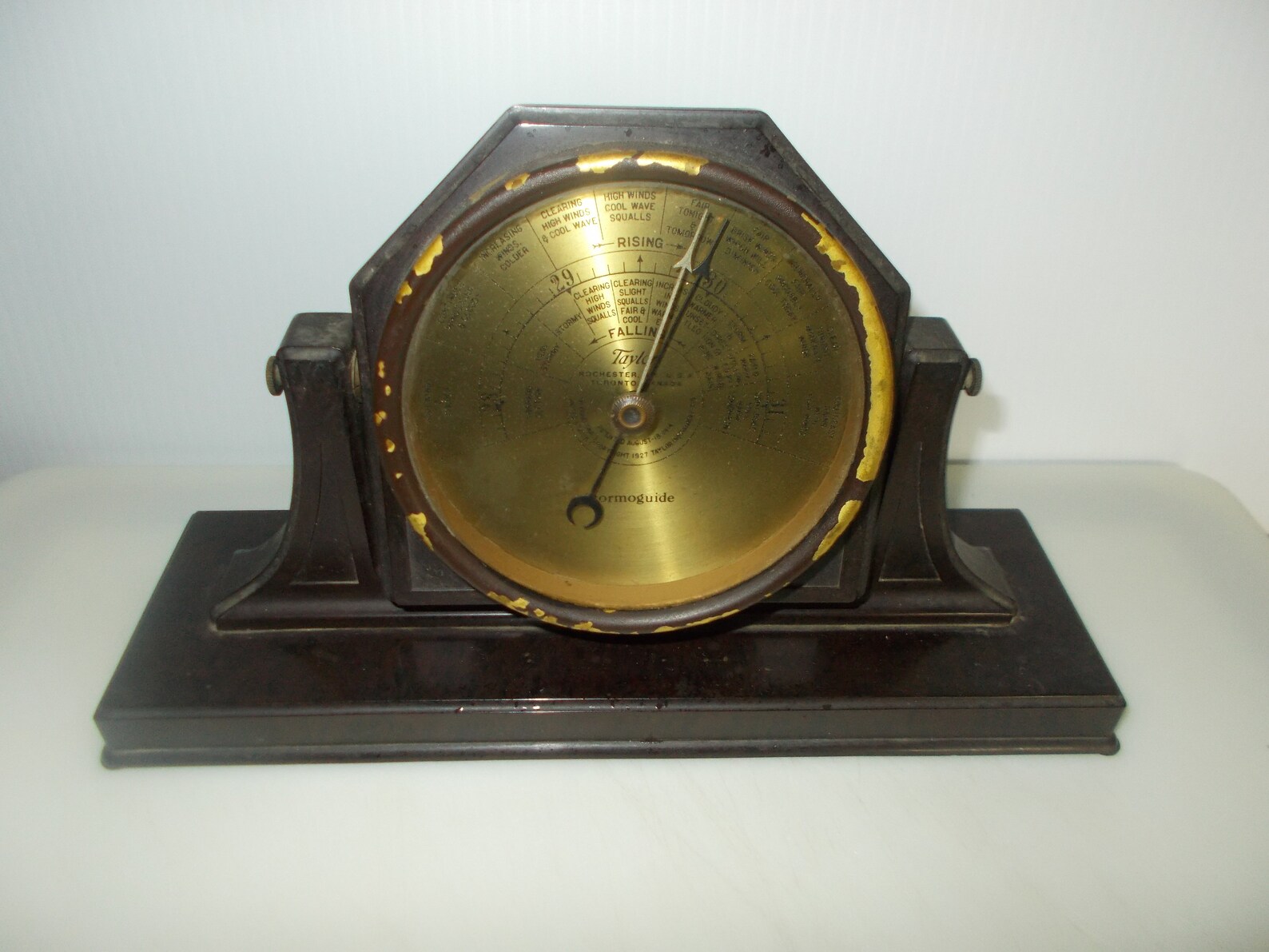 Vintage 1927 Taylor Stormoguide Bakelite Desktop Barometer Etsy
