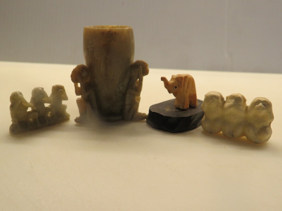 3 Vintage See No Evil Monkeys /2 Elephant Made Japan/one Toothpick Holder Etsy