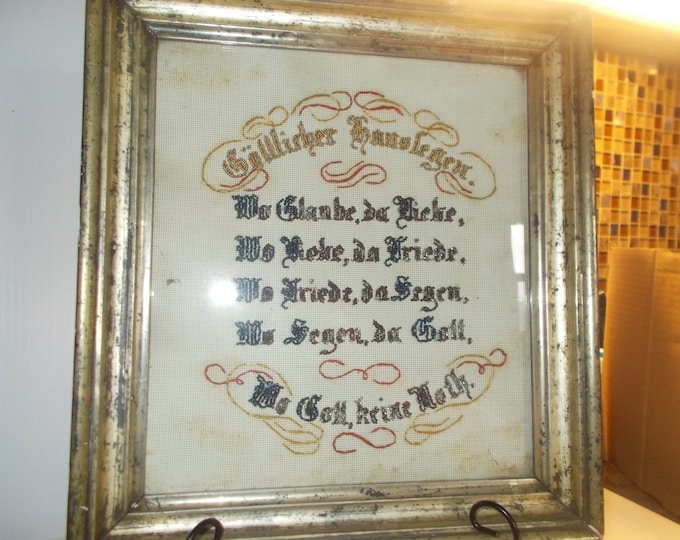 Antique Paper Punch Bead Embroidery Godly Houseblessing Etsy